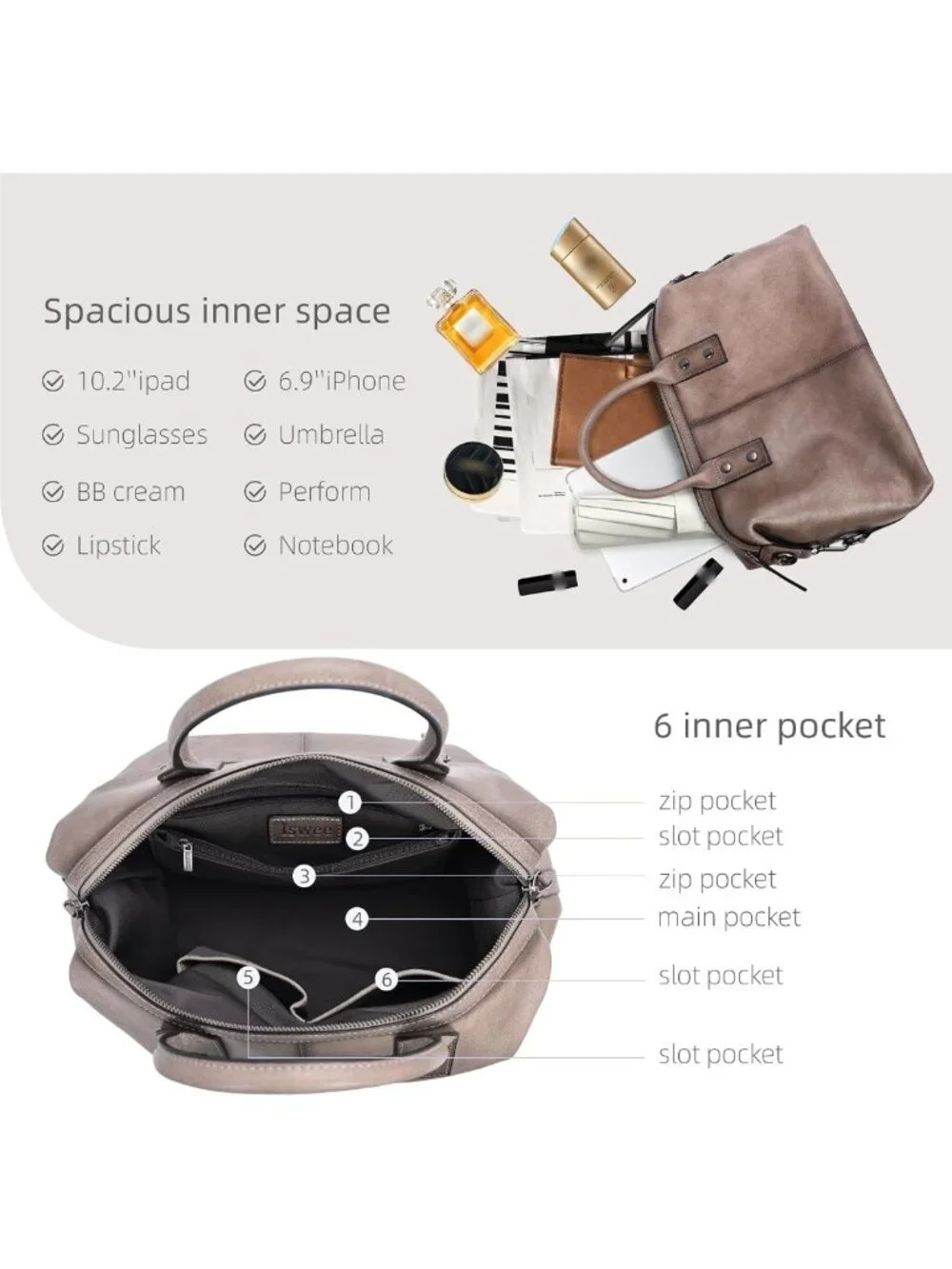 Stylish Leather Satchel Handbag for Women | Versatile Shoulder Tote & Hobo Bag